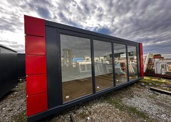 KONTENER PAWILON HANDLOWY 3×7 OPEN SPACE Z WITRYNAMI na sprzedaż  Wrocław