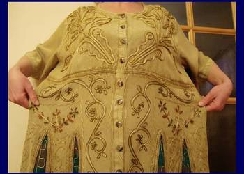 Duża,przewiewna MAXI sukienka indyjska XXL z kratką na sprzedaż  Konin