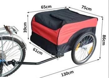 Nowa przyczepka rowerowa bagażowa czerwona na sprzedaż  Brzesko