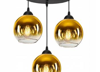 LAMPA WISZĄCA SUFITOWA ŻYRANDOL KULA szklana potrójna na sprzedaż  Choroszcz