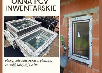 Uchylne okna inwentarskie- okno PCV do stajni obory chlewni piwnic na sprzedaż  Kobuszyn