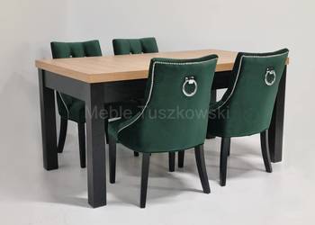 Krzesło tapicerowane z kołatką Bari butelkowa zieleń na sprzedaż  Chojnice