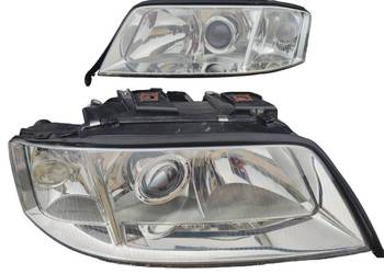 Reflektory HELLA Audi A6 C5 pół lift XENON srebrne regenerowane lampy na sprzedaż  Kielcza
