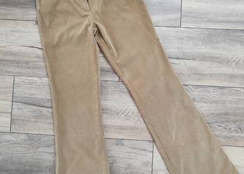 Beżowe spodnie sztruskowe Dzwony Vintage 40 42, używany na sprzedaż  Jasło