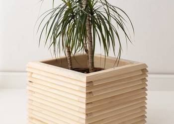 Używany, Donica, osłona 3D drewniana sosnowa DUŻA (profil romb) na sprzedaż  Kalety