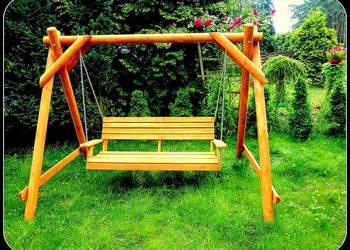 Używany, Meble ogrodowe barowe krzesła  drewniane huśtawka na sprzedaż  Chojnice