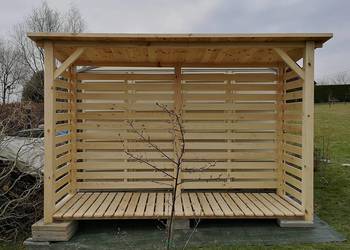 Drewutnia 3,14 x 1,1 m z dach prosty wiata na drewnoSOLIDNA na sprzedaż  Kalety