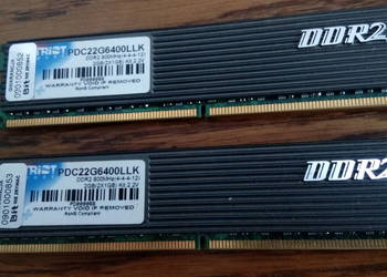 Pamięci RAM Patriot 2GB(2x1GB) DDR2 800MHz, używany na sprzedaż  Radomsko