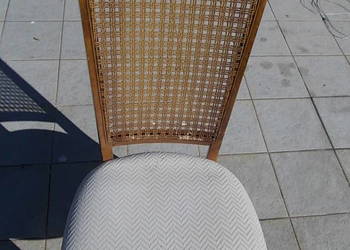 krzesła drewniane cena za kpl=7 szt USA z rafią oryginalne na sprzedaż  Falenty Nowe