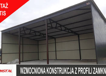 Garaż Blaszany - Wiata OTWARTA - Magazyn na maszyny -Romstal A54v8 na sprzedaż  Radakowice