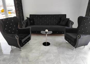 RATY komplet wypoczynkowy zestaw uszak glamour chesterfield na sprzedaż  Toruń