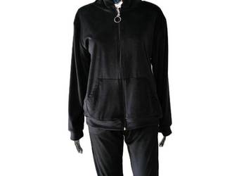 Dres damski welurowy czarny rozpinana bluza rozmiar uniwersa, używany na sprzedaż  Radom
