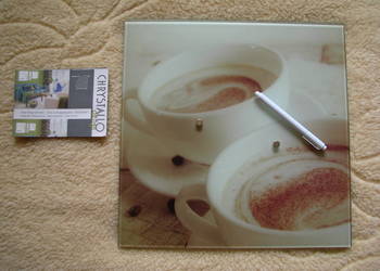 Używany, Szklana tablica suchościeralno - magnetyczna 35 x 35 cm na sprzedaż  Brzegi