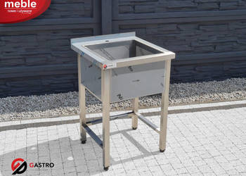 Basen / zlew gastronomiczny spawany jednokomorowy 600x600x850 mm na sprzedaż  Ostrów Wielkopolski