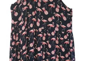 Bohemian Boho Hippie Letnia Sukienka W Flamingi I Ananasy na sprzedaż  Kudowa-Zdrój