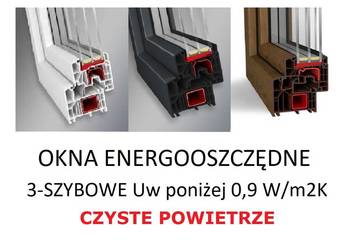 TANIO Okna energooszczędne trzyszybowe Czyste powietrze Najtaniej OKNA PCV, używany na sprzedaż  Warszawa