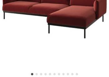 Sofa z szezlongiem APPLARYD Ikea kanapa unikat czerwonobrązo na sprzedaż  Dąbie
