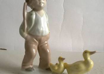 Figurka Porcelanowa Chłopiec kaczki  Lippelsdorf GDR na sprzedaż  Radom