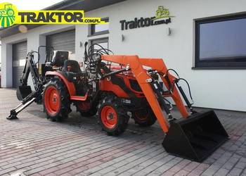 Kubota B2420 4x4 - 24KM + ładowacz czołowy LAD-3 TUR + koparka do ciągnika… na sprzedaż  Tajęcina