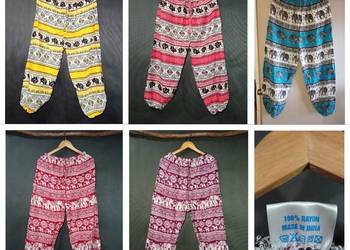 Spodnie Haremki z Indii Unikalne Wzory Boho Hippie na sprzedaż  Kudowa-Zdrój