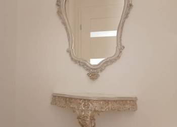Lustro 84 x 50 cm i Konsola ścienna styl barok półka lustro toaletka na sprzedaż  Gdynia