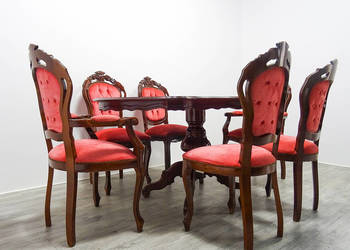 Używany, Meble Salonowe Fotele Krzesła Stół Odnowiony BAROK BDB na sprzedaż  Kalisz