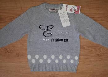 Szary sweterek dla dziewczynki nowy, używany na sprzedaż  Warszawa