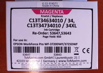 Epson Work Force Pro Magenta - tusz czerwony zamiennik 14 ml na sprzedaż  Warszawa