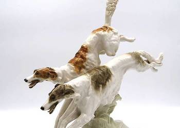 Porcelana Hutschenreuther figura Pędzące charty, proj. Karl Tutter 1955 na sprzedaż  Poznań