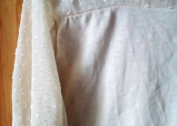 Bluzka bawełniana  z koronką i groszkami kolor ecri ( biało na sprzedaż  Kraków