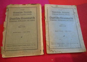 Gramatyka niemiecka,Deutche Grammatik A,Leder-stare z 1920re na sprzedaż  Wrocław