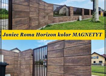 Pustak na ogrodzenie Joniec Roma Horizon kolor MAGNETYT, używany na sprzedaż  Sandomierz