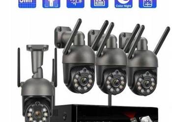 Używany, ZESTAW KAMER WIFI OBROTOWYCH DO MONITORINGU 3MPX na sprzedaż  Wrocław