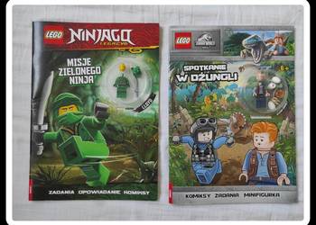 Lego - 2 gazetki z klockami NOWE Jurassic + Ninjago na sprzedaż  Płock