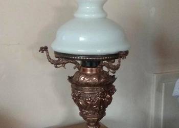 Miedziana lampa a'la naftowa - styl retro na sprzedaż  Góra