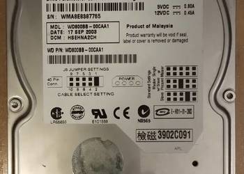 (006) HDD Western Digital WD800BB-00CAA1 ATA/IDE na sprzedaż  Łódź