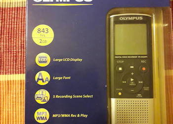 Dyktafon OLIMPUS VN - 8600PC, używany na sprzedaż  Kraków
