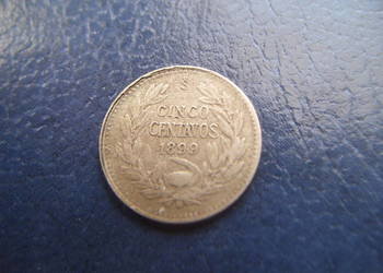 Stare monety 5 centavo 1899 Chile srebro na sprzedaż  Lesko