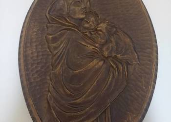 Płaskorzeźba Matki Boskiej z dzieciątkiem na sprzedaż  Lipno
