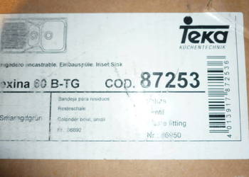Używany, zlewozmywak TEKA Texina 60 B-TG kolor antracyt na sprzedaż  Żyrardów