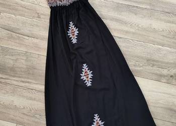 Czarna sukienka Maxi Boohoo 36 Vintage y2k, używany na sprzedaż  Jasło