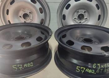 Używany, 57RB2. FELGA STALOWA 5X100 ET38 6JX15 VW GOLF IV AUDI A3 OCTAVIA OC 57,1 na sprzedaż  Włoszczowa