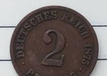 Moneta 2 pfenigi 1875 C Cesarstwo Niemieckie na sprzedaż  Żary