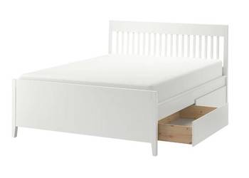 Łóżko tradycyjne Ikea IDANAS 160x200 białe + materac na sprzedaż  Gniezno