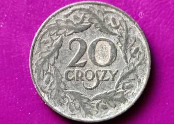 Moneta okupacyjna GG - 20 groszy 1923 - Cynk - Rzadka (nr.1) na sprzedaż  Pruszków