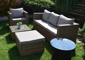 Używany, Zestaw mebli ogrodowych capucino technorattan sofa+ fotel +p na sprzedaż  Rybnik