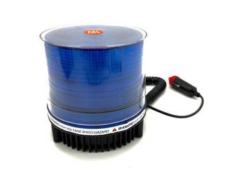 Używany, Lampa ostrzegawcza LED kogut niebieski magnes 12V Ostrzegawc na sprzedaż  Pomiechówek