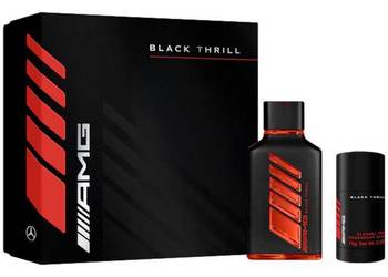 MERCEDES meski zestaw prezent AMG BLACK THRILL dezodorant 75g perfumy 100ml na sprzedaż  Ruda Śląska