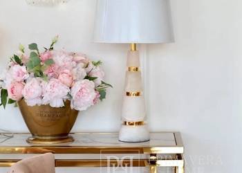 Lampa stołowa ze stożkową podstawą marmur złota luxury GIANN, używany na sprzedaż  Biała Podlaska