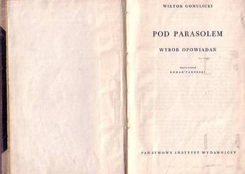 (8981) POD PARASOLEM (WYBÓR OPOWIADAŃ) – WIKTOR GOMULICKI na sprzedaż  Czyrna